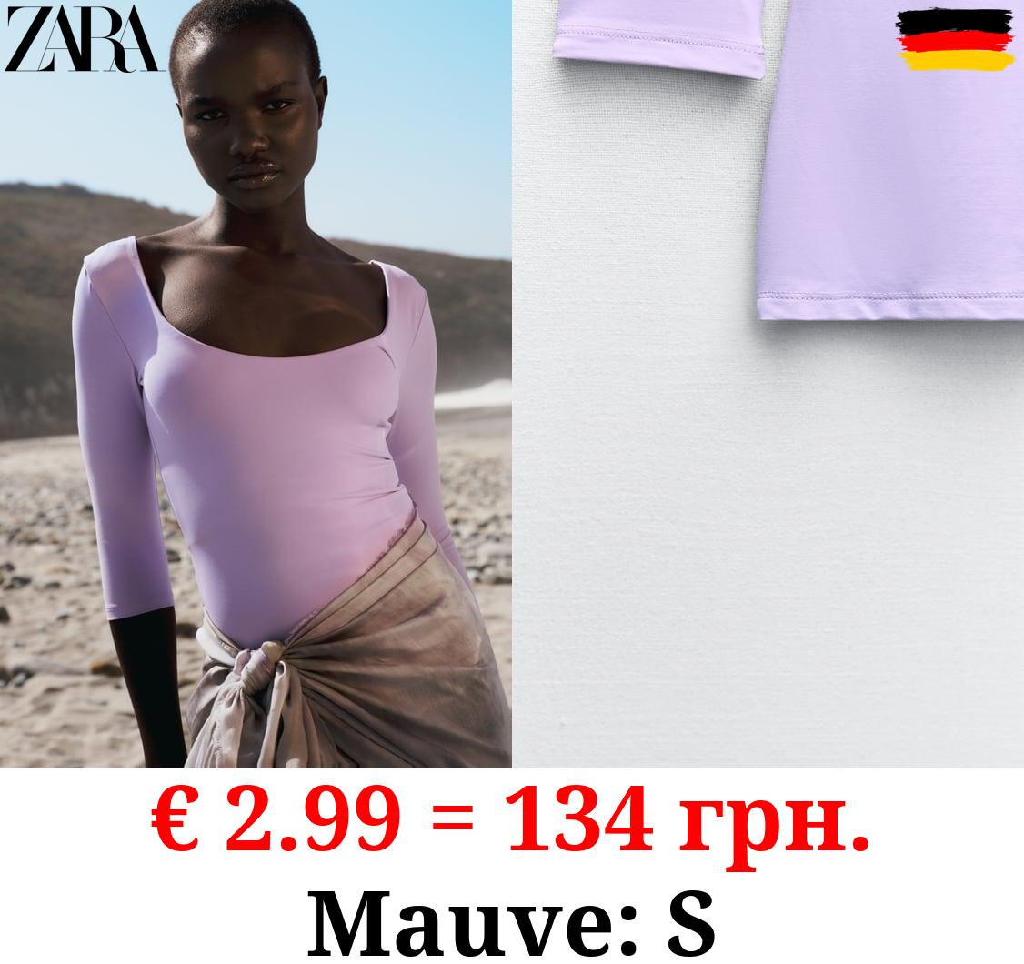 POLYAMIDE T-SHIRT WITH ROUND NECKLINE