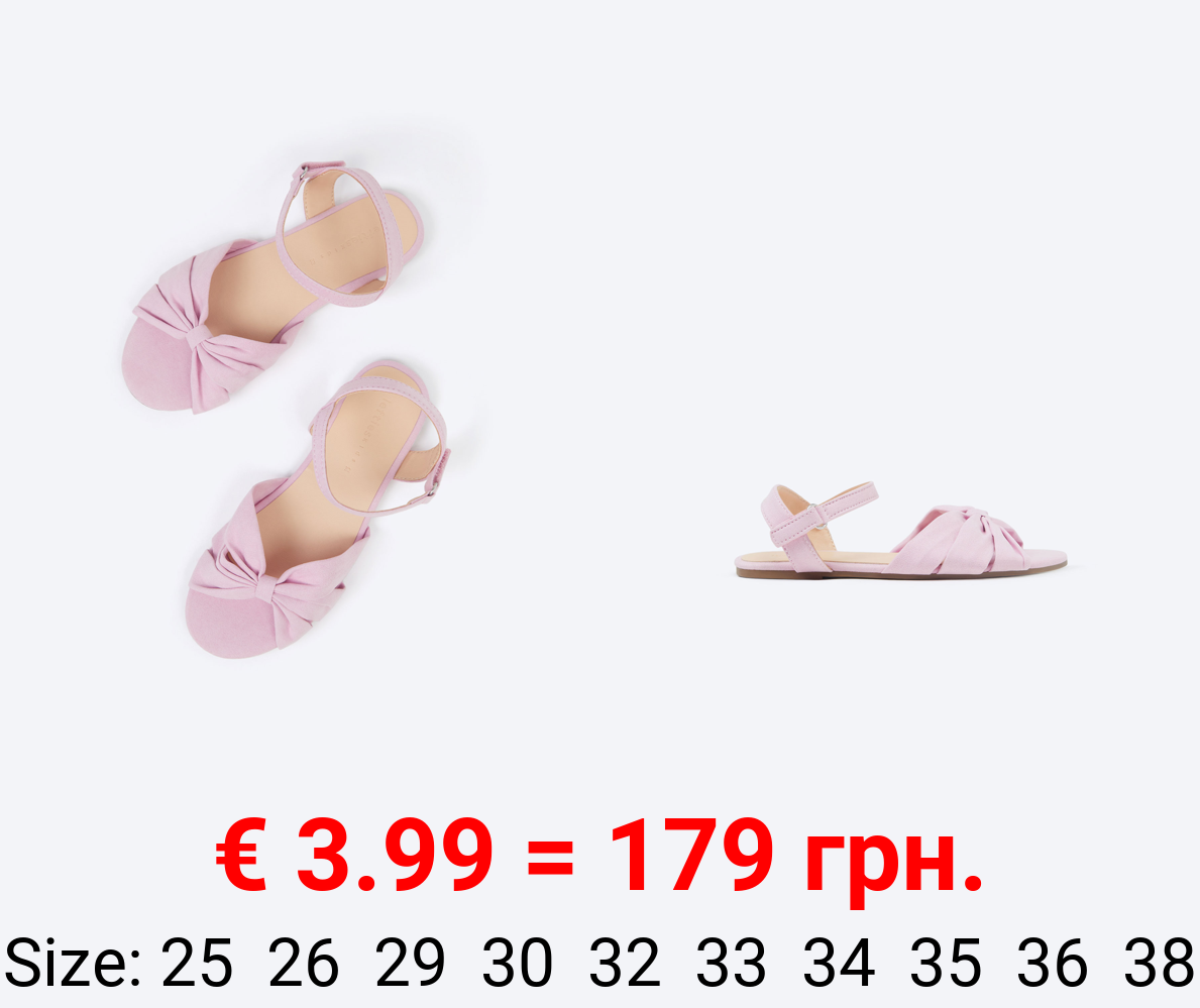 Sandals with knotted detail