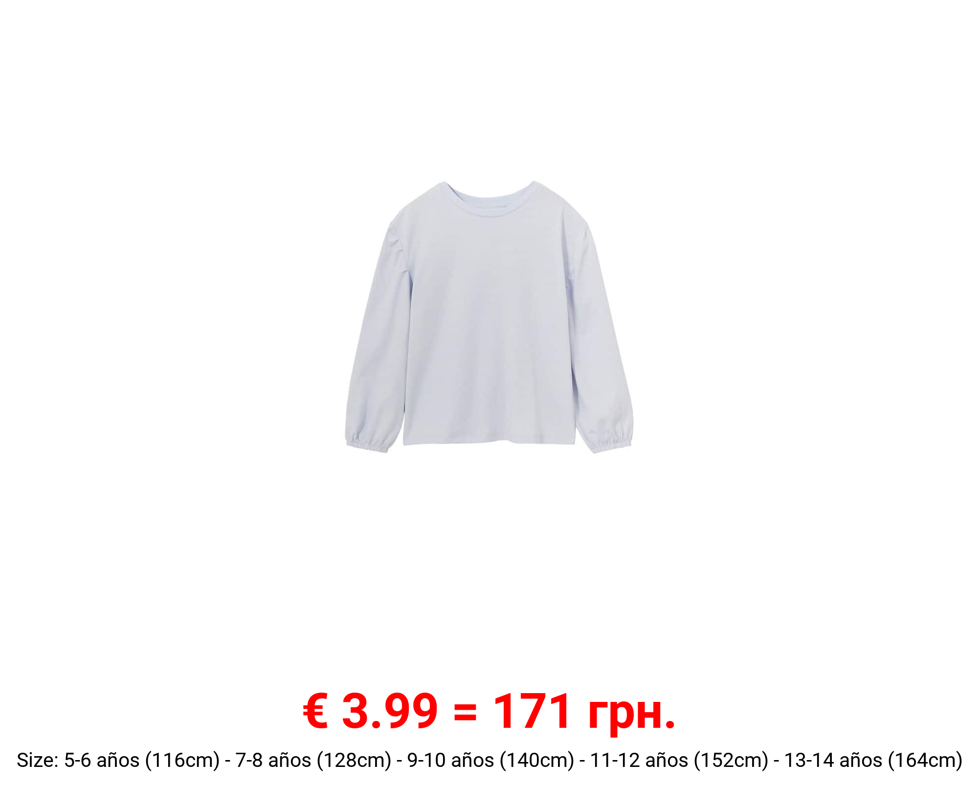 Camiseta algodón manga larga