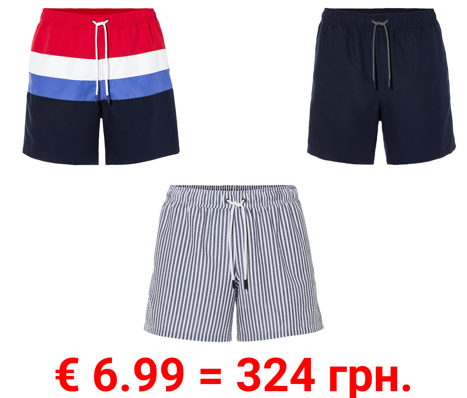 LIVERGY® Herren Badeshorts mit Schlüsseltasche
