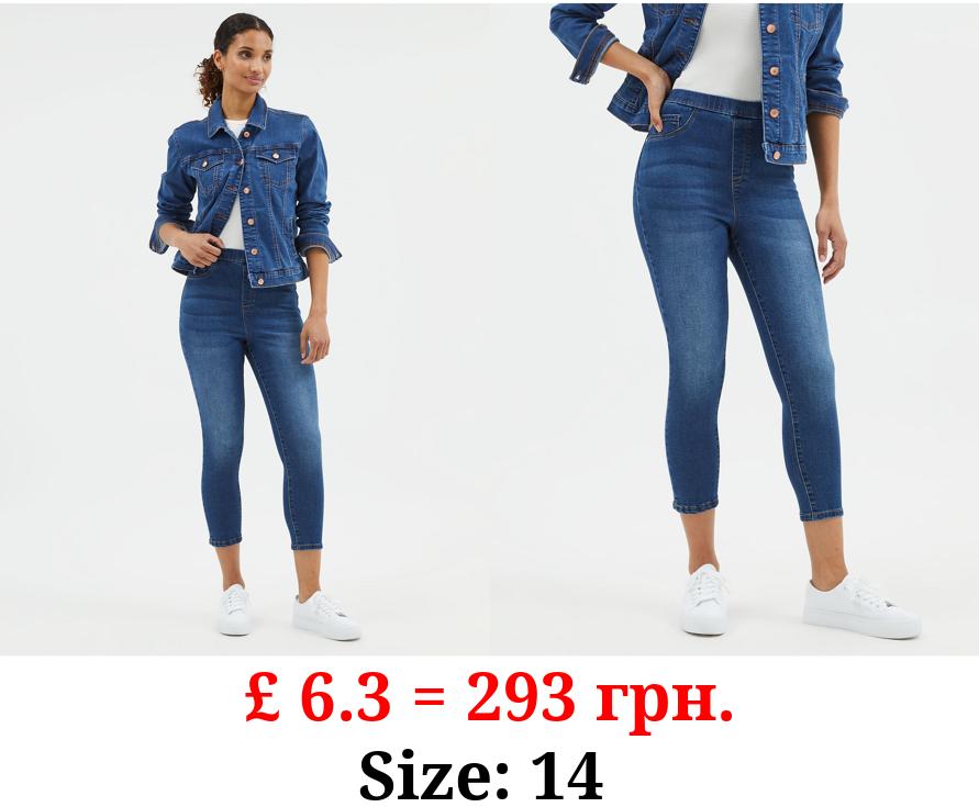 Navy Wash Erin Cropped Jeggings