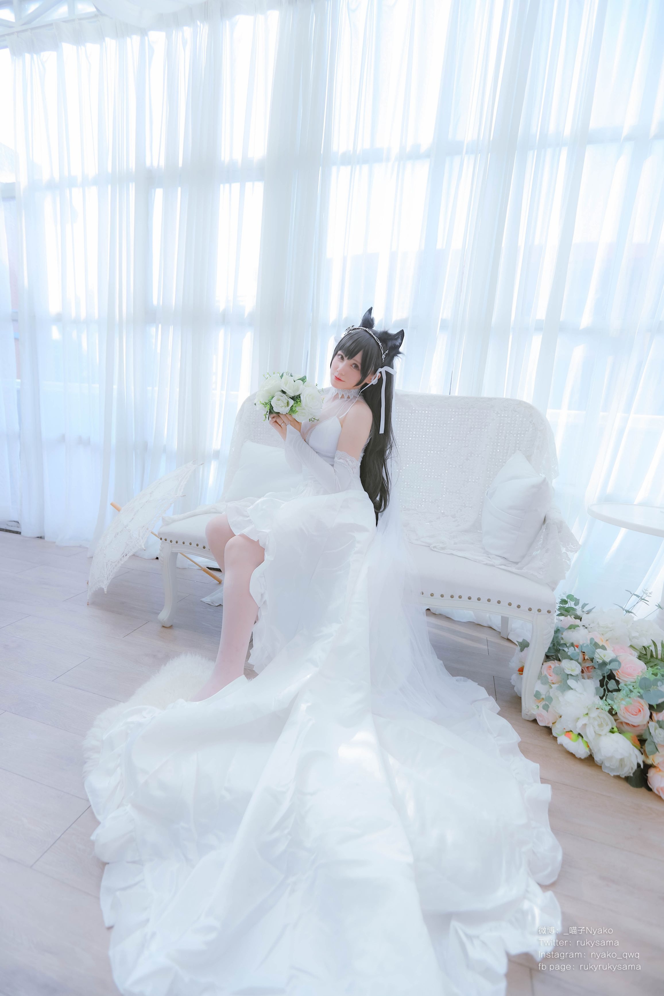 Nyako喵子 爱宕婚纱(62P177MB) 45