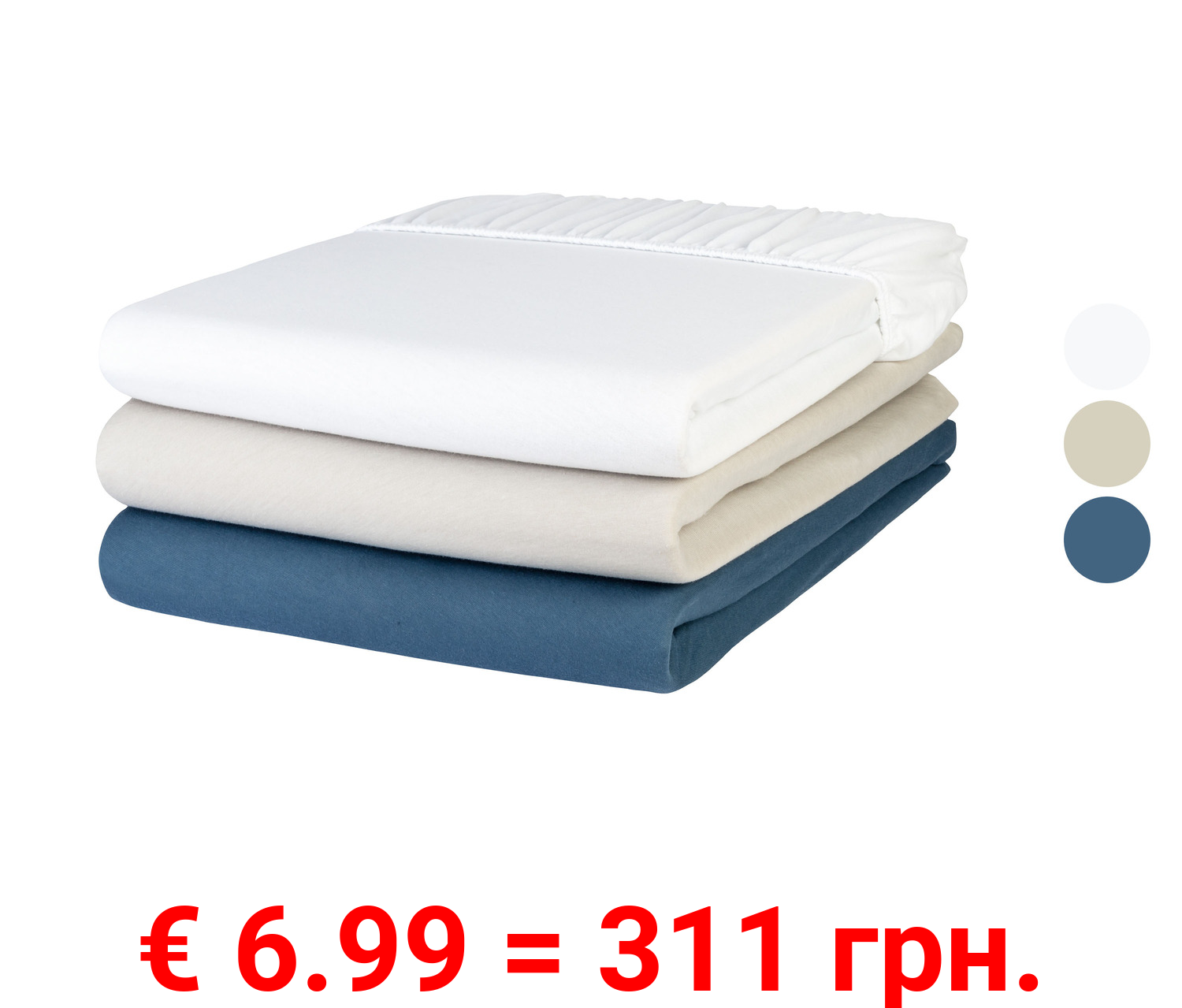 LIVARNO home Jersey-Spannbettlaken, 180-200 x 200 cm