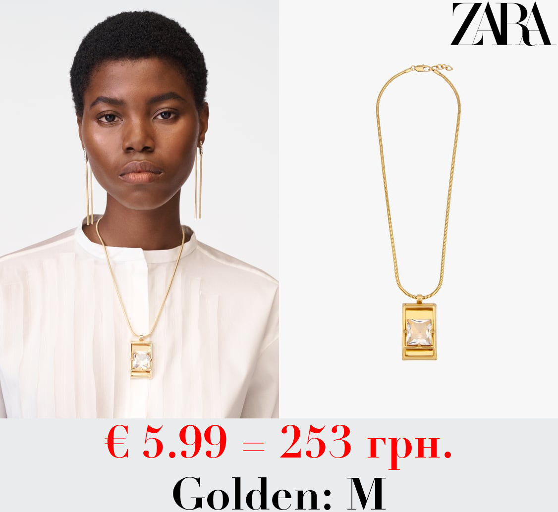 RHINESTONE RECTANGLE NECKLACE - LIMITED EDITION