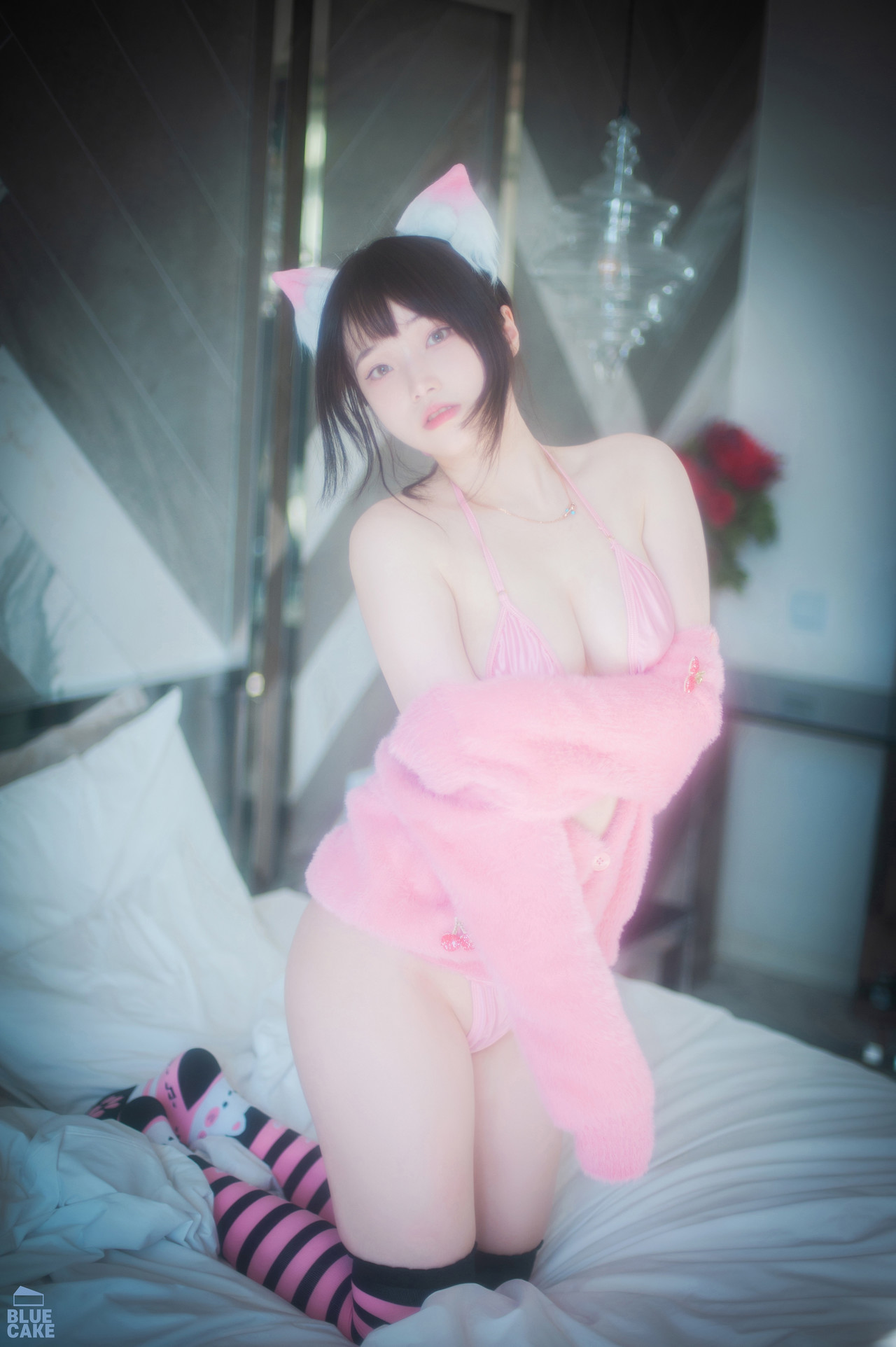 Bambi 밤비, [BLUECAKE] Naughty Cats Pink & Mint RED Set.01 36
