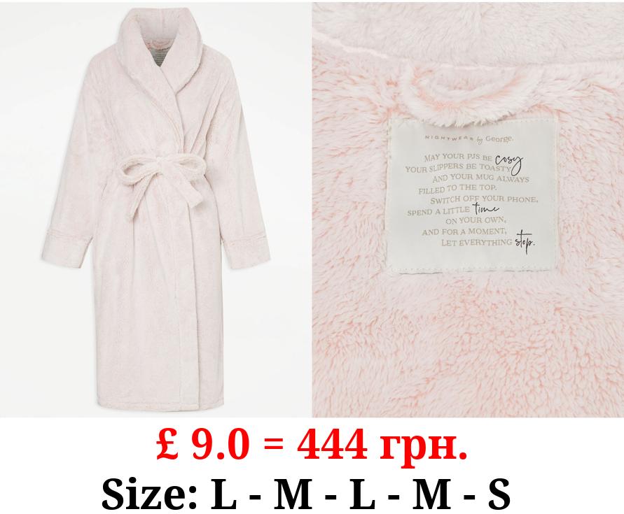 Pink Fleece Dressing Gown
