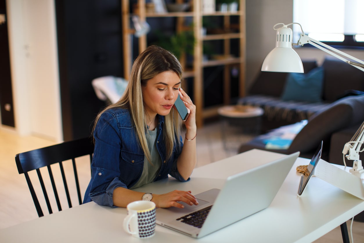 Two young Business woman working