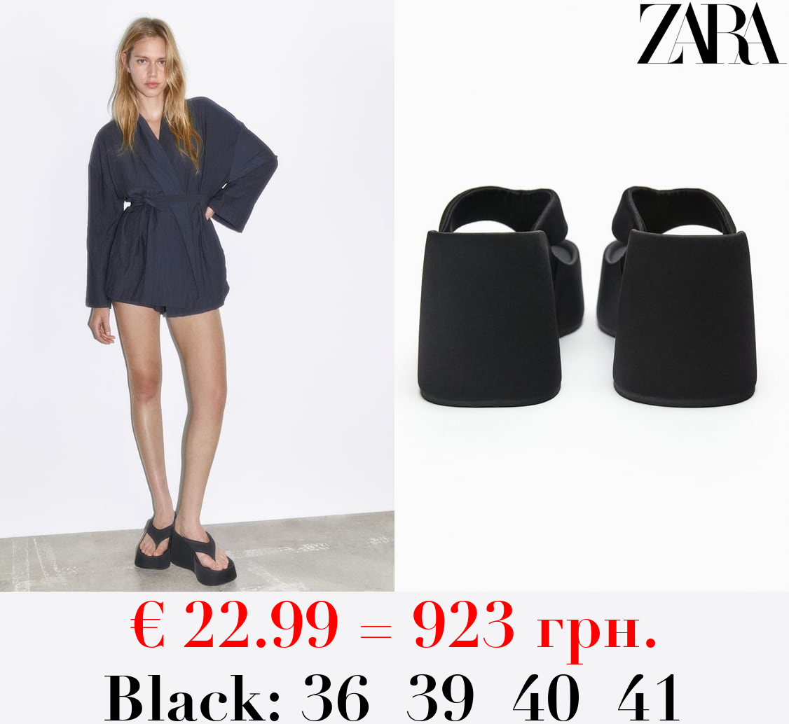 NEOPRENE WEDGE SANDALS