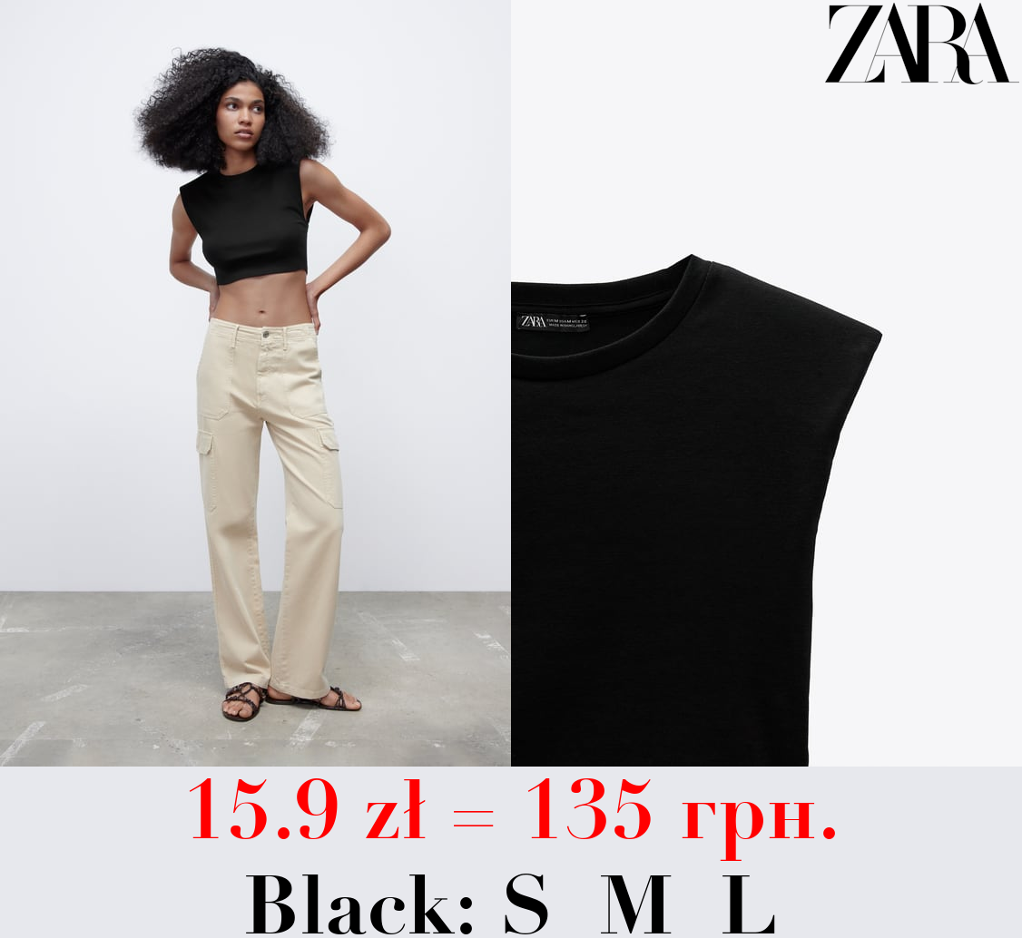 TOP WITH SHOULDER PADS