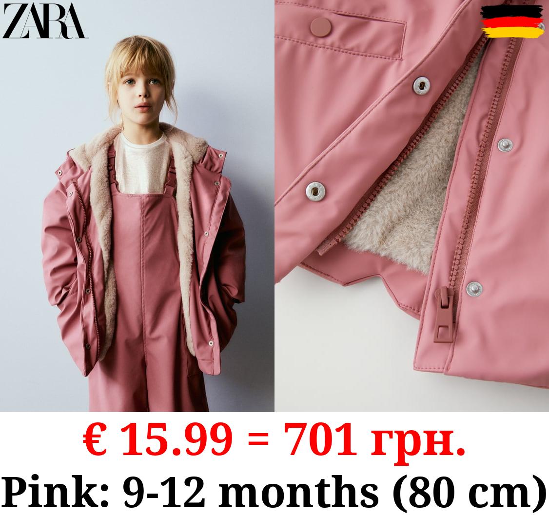 RUBBERISED RAINCOAT WITH HOOD