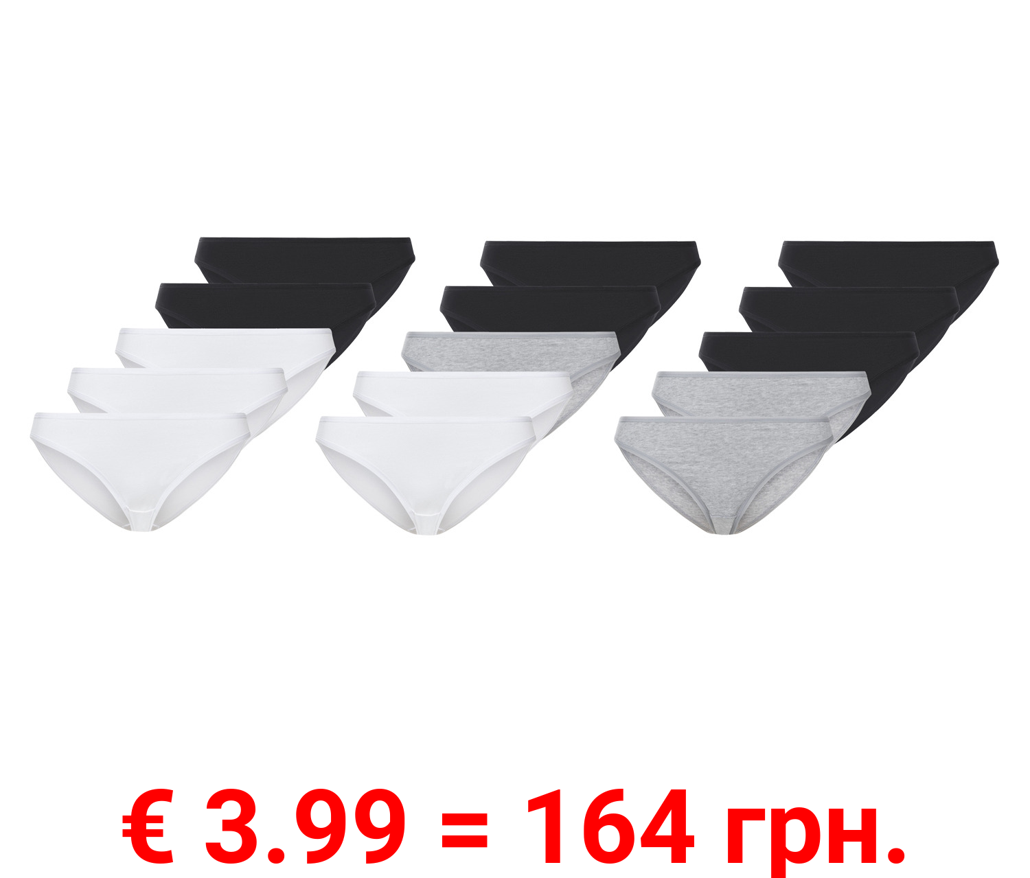 esmara Damen Minislips, 5er Set, mit Baumwolle