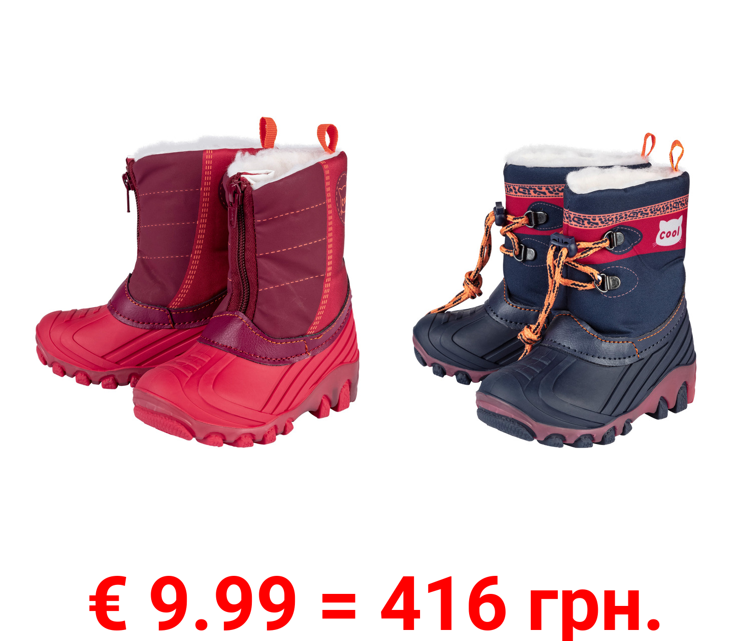 lupilu® Kleinkinder Mädchen LED-Winterstiefel mit Blink-Effekt