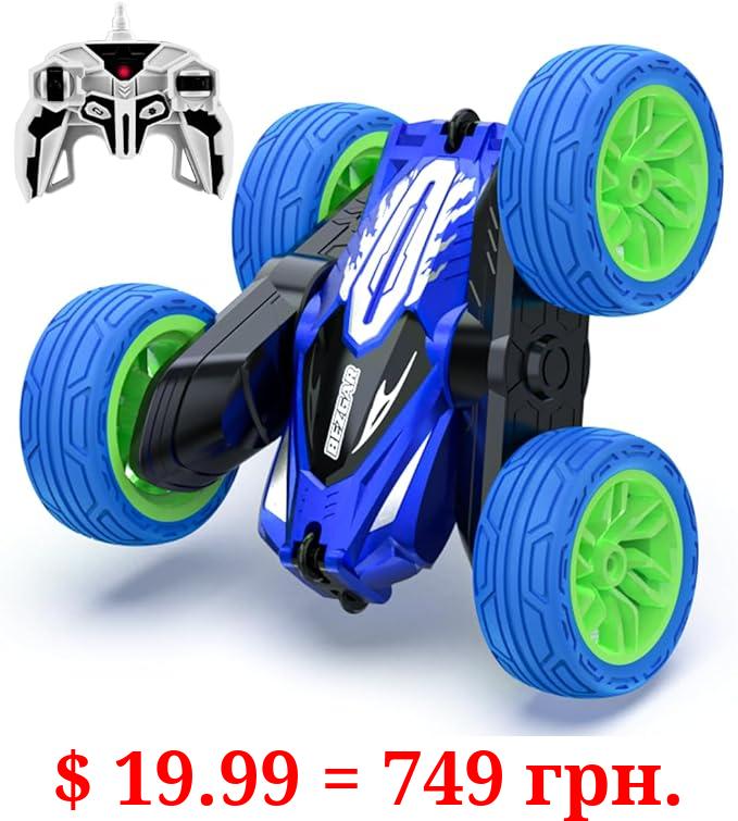 BEZGAR Remote Control Car for Boys 4-7, 2.4GHz Double Side 360° Flips Rotating Stunt Cars Toy for Kids, Birthday Gift for Boys Age 3 4 5 6 7 8 Year Old