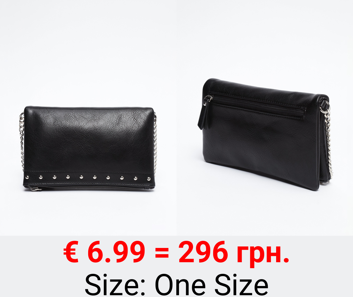 Crossbody bag with flap and detailing