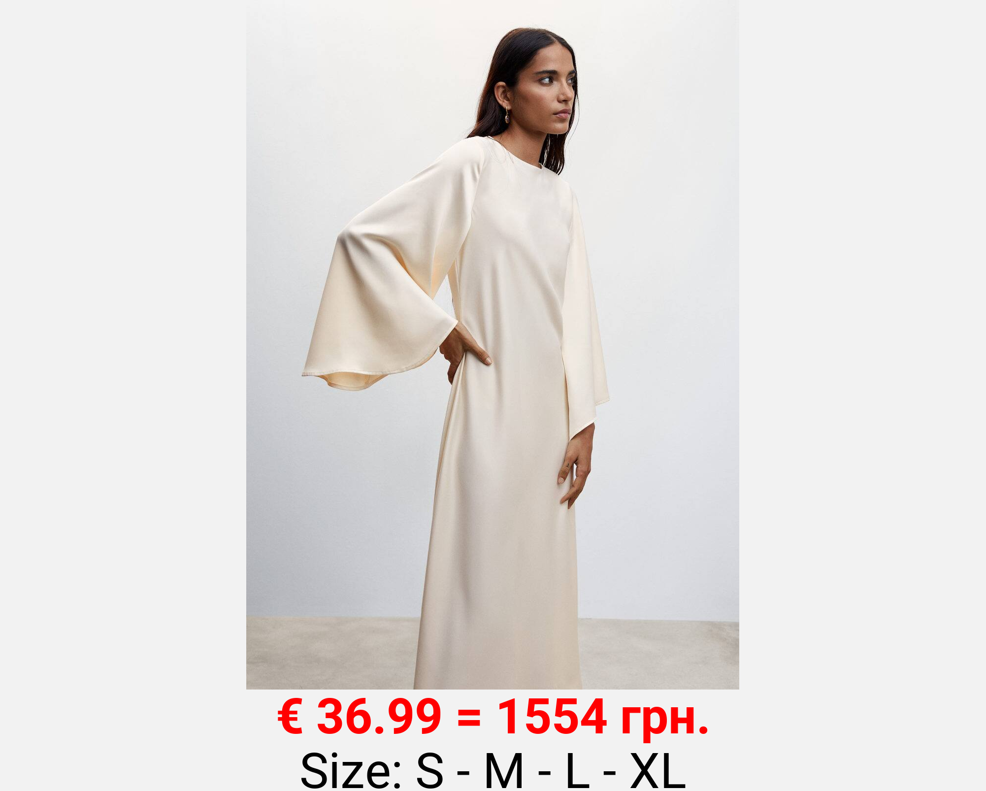 Vestido manga acampanada