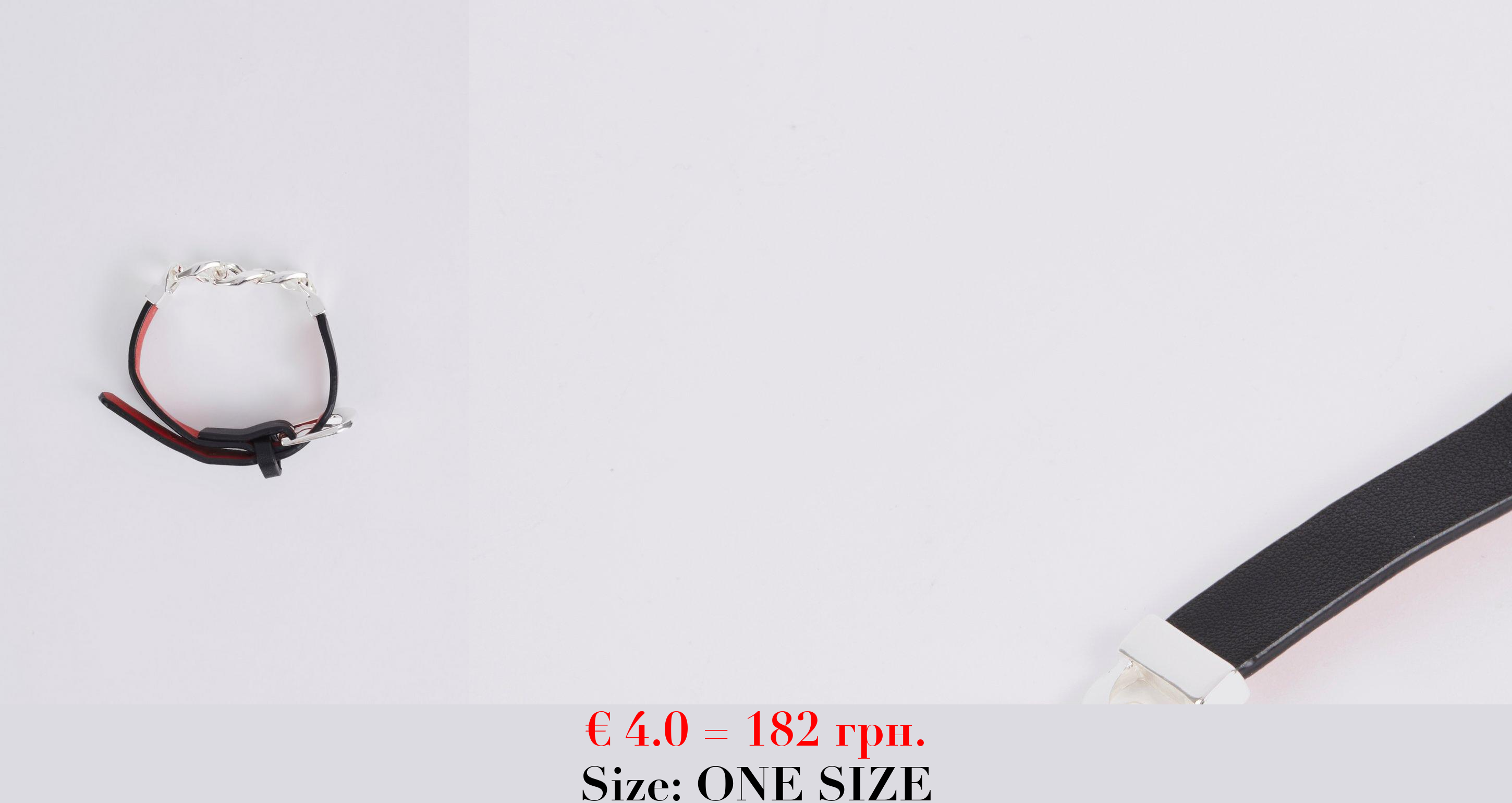 Chunky Chain And Pu Strap Bracelet