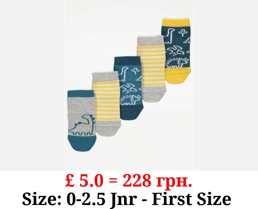 Dinosaur Socks 5 Pack