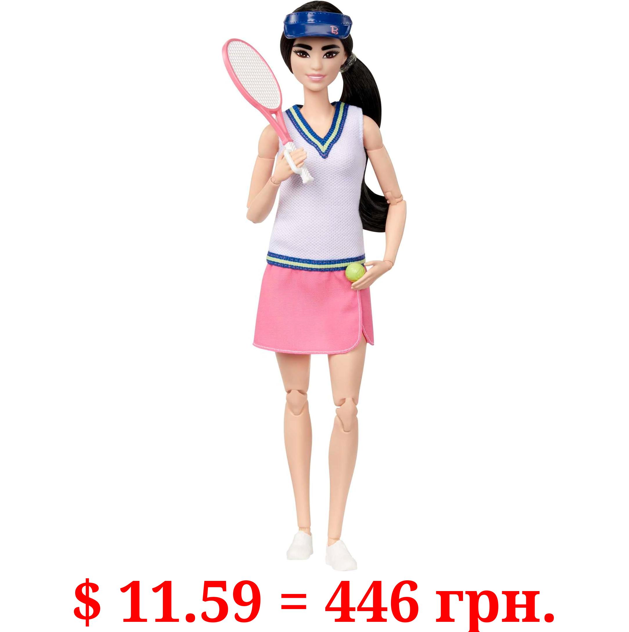 Barbie Doll & Accessories, Career Tennis Player Doll with Racket and Ball 22 Inch