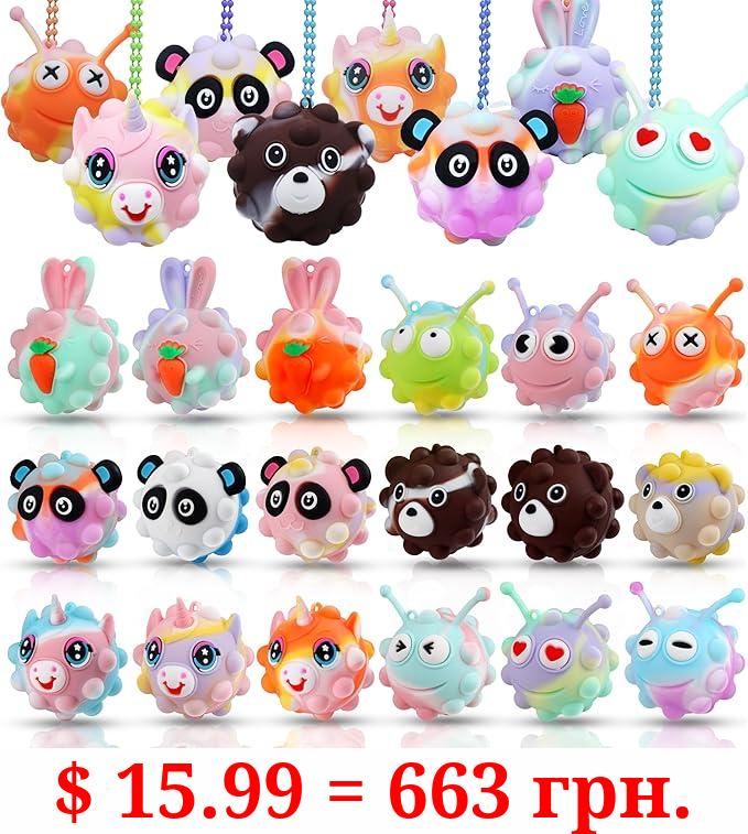 KissFree 18 PACK Animal Pop Balls Party Favors for Kids,3D Pop Balls Its Fidget Toys,Birthday Gifts for Kids,Goodie Bag Stuffers,Pinata Stuffers,Carnival Prizes,Treasure Box Toys,Classroom Prizes
