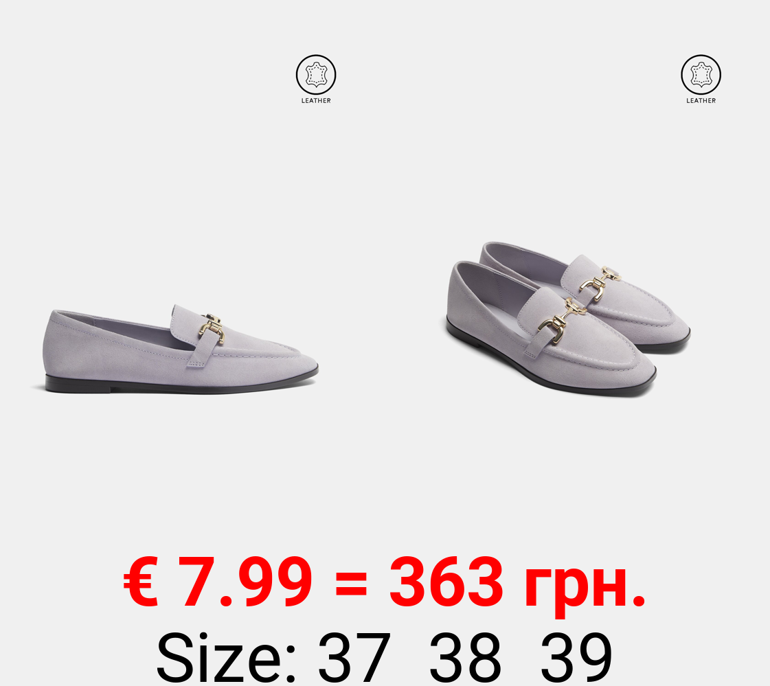 Flat leather loafers