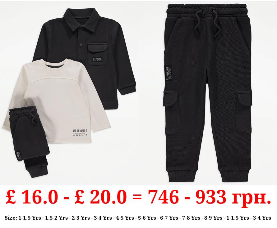 Charcoal Jersey Jacket Top and Joggers Outfit