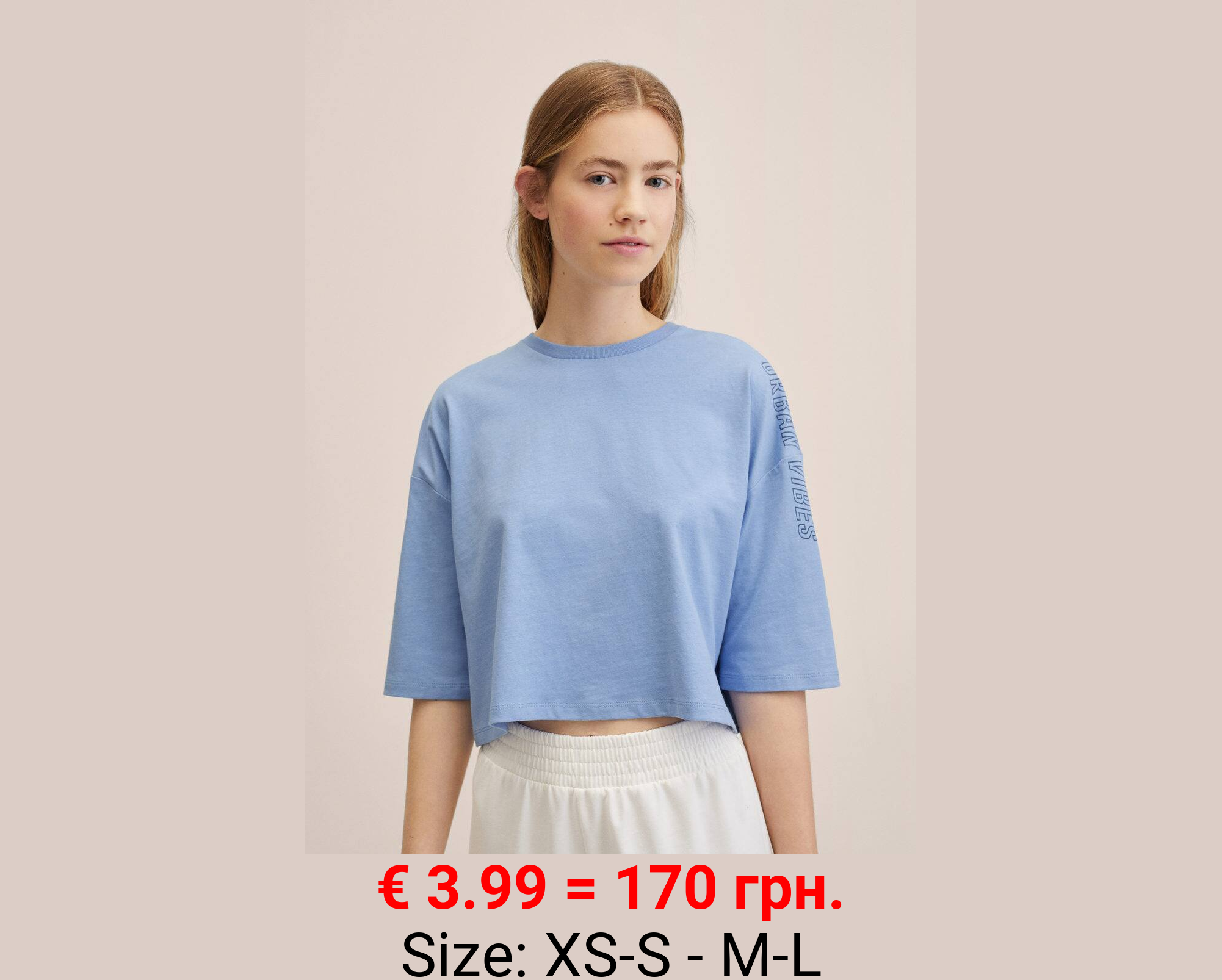 Camiseta crop algodón