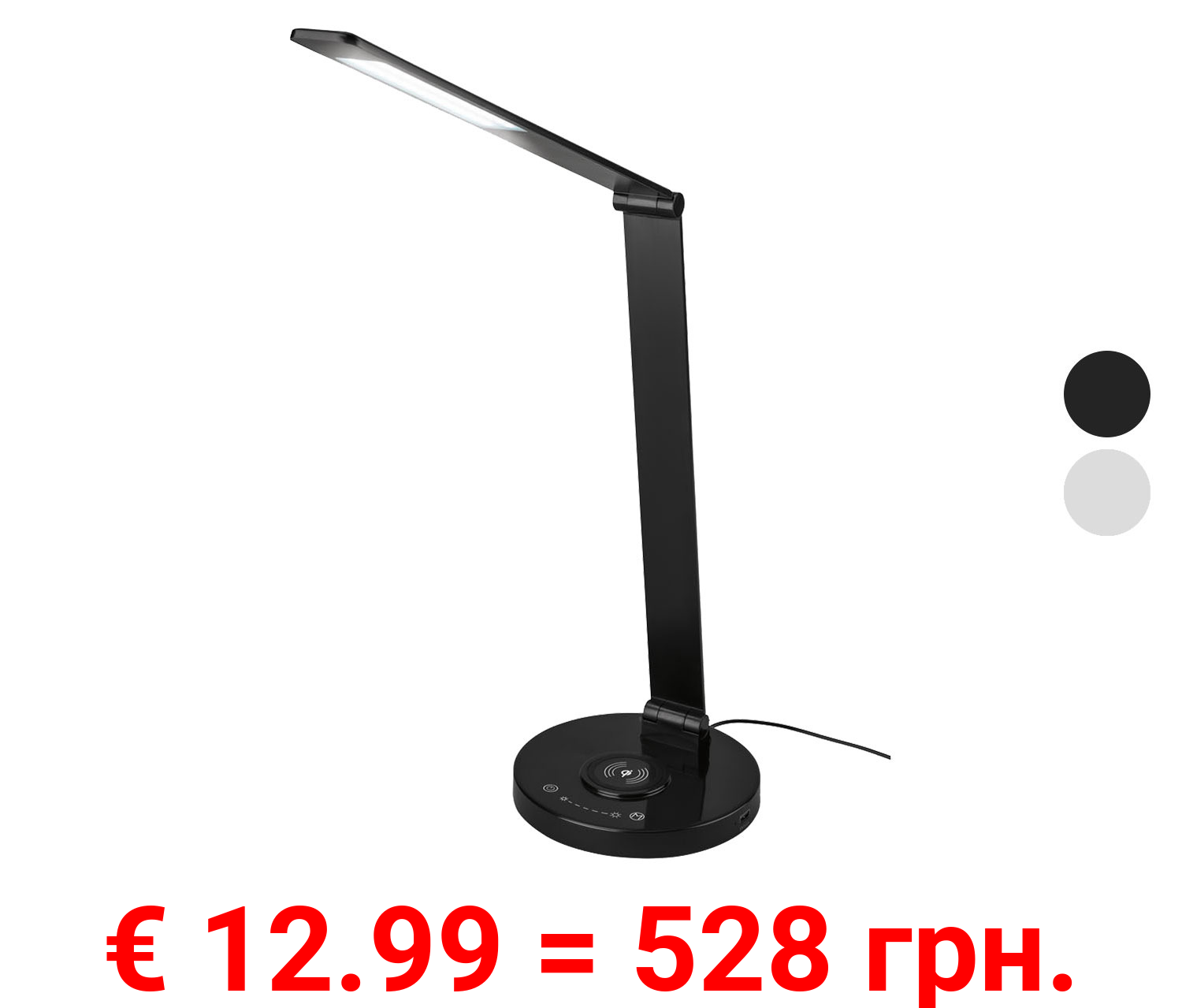 LIVARNO home Tischleuchte induktives Laden, dimmbar LED