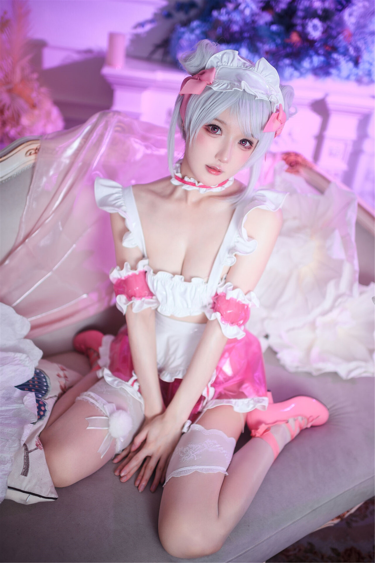 Cosplay 阿包也是兔娘 七夕粉粉女仆 22