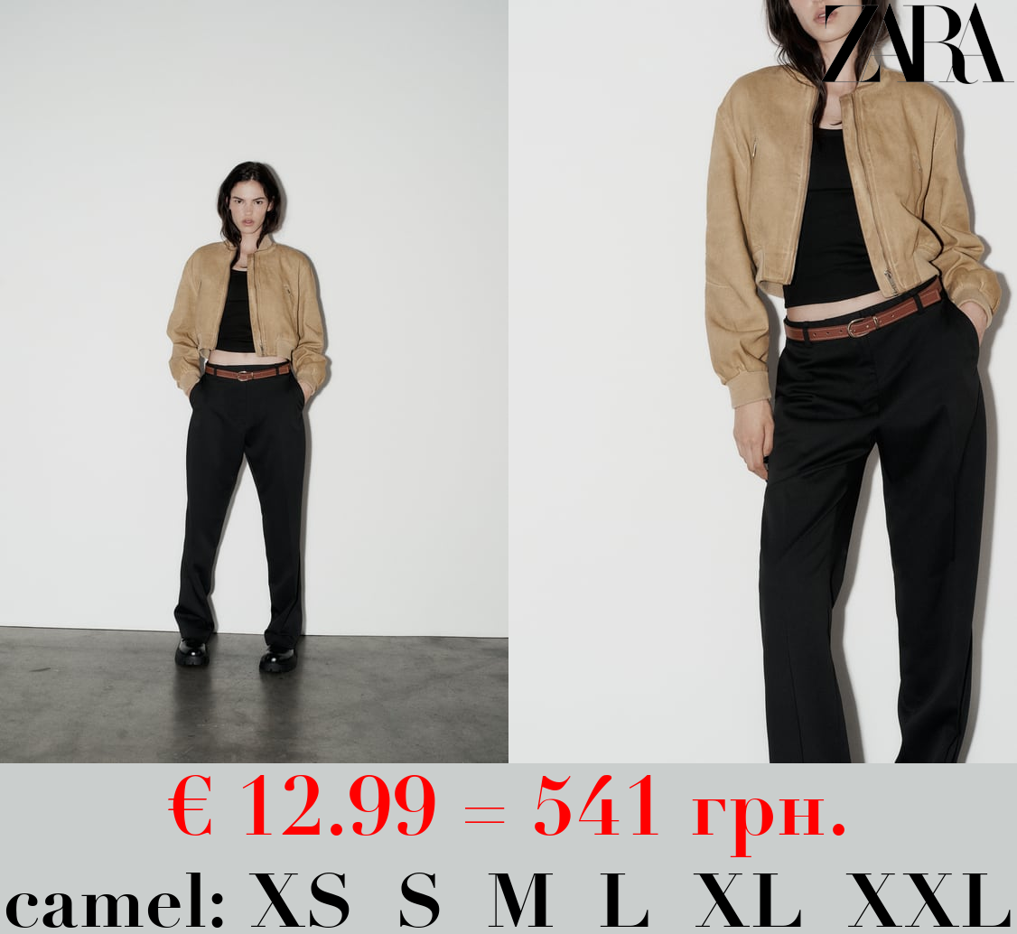 FADED-EFFECT BOMBER JACKET