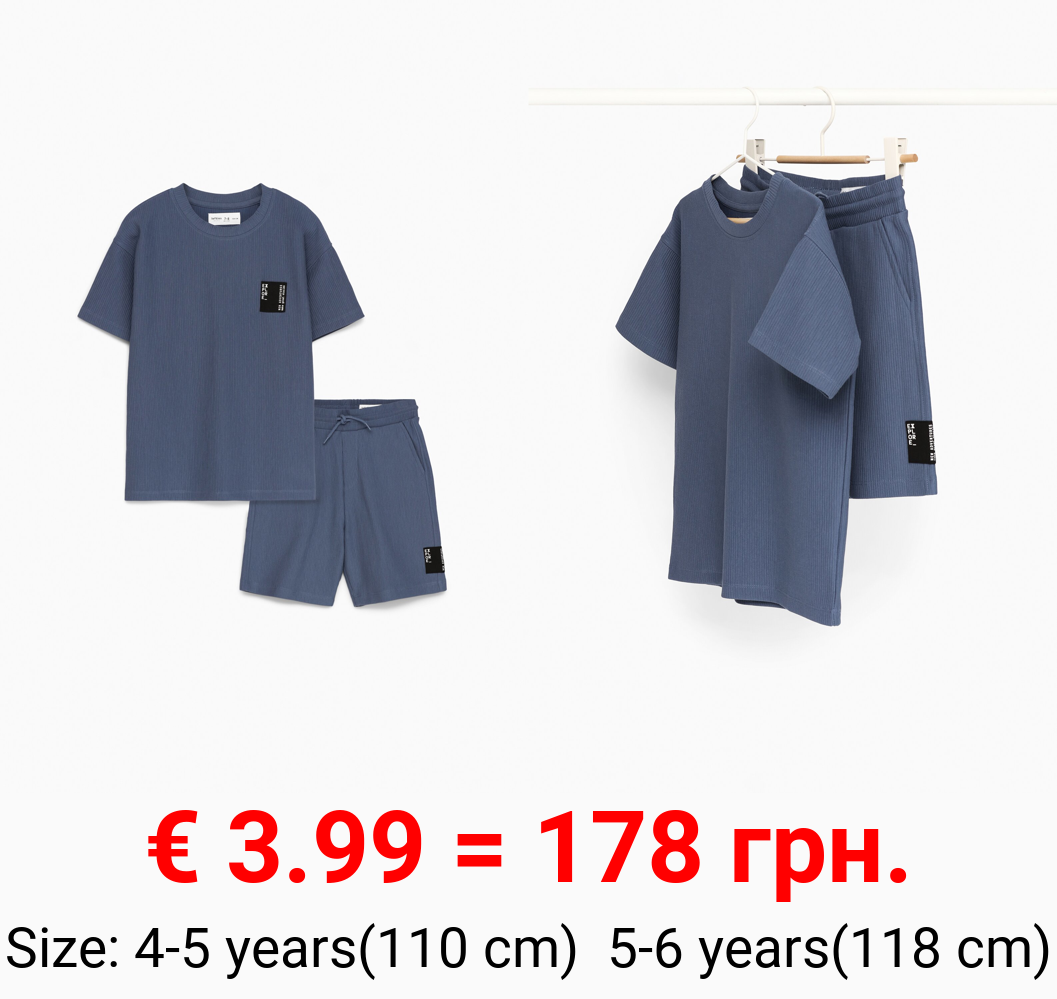 Ottoman T-shirt and Bermuda shorts co-ord