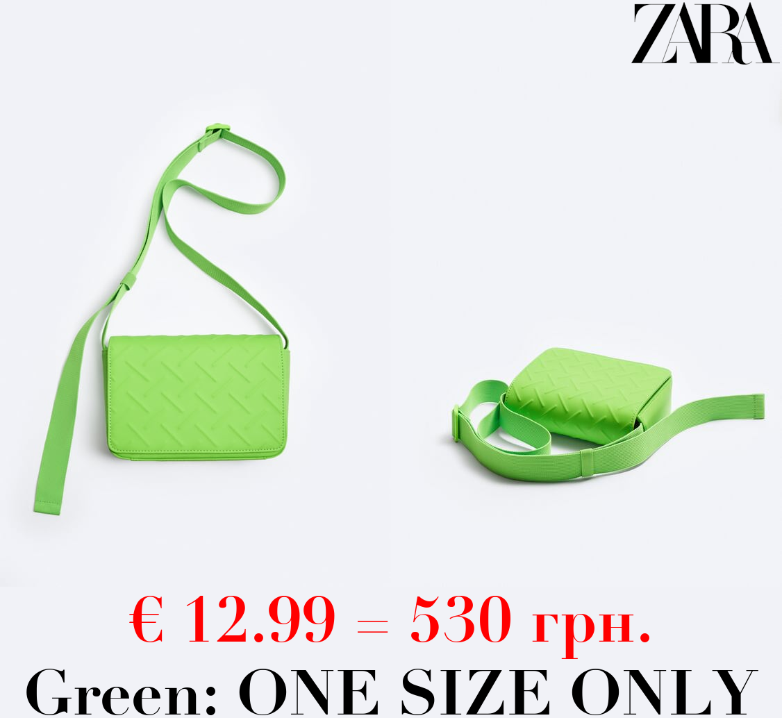 RUBBERISED CROSSBODY BAG