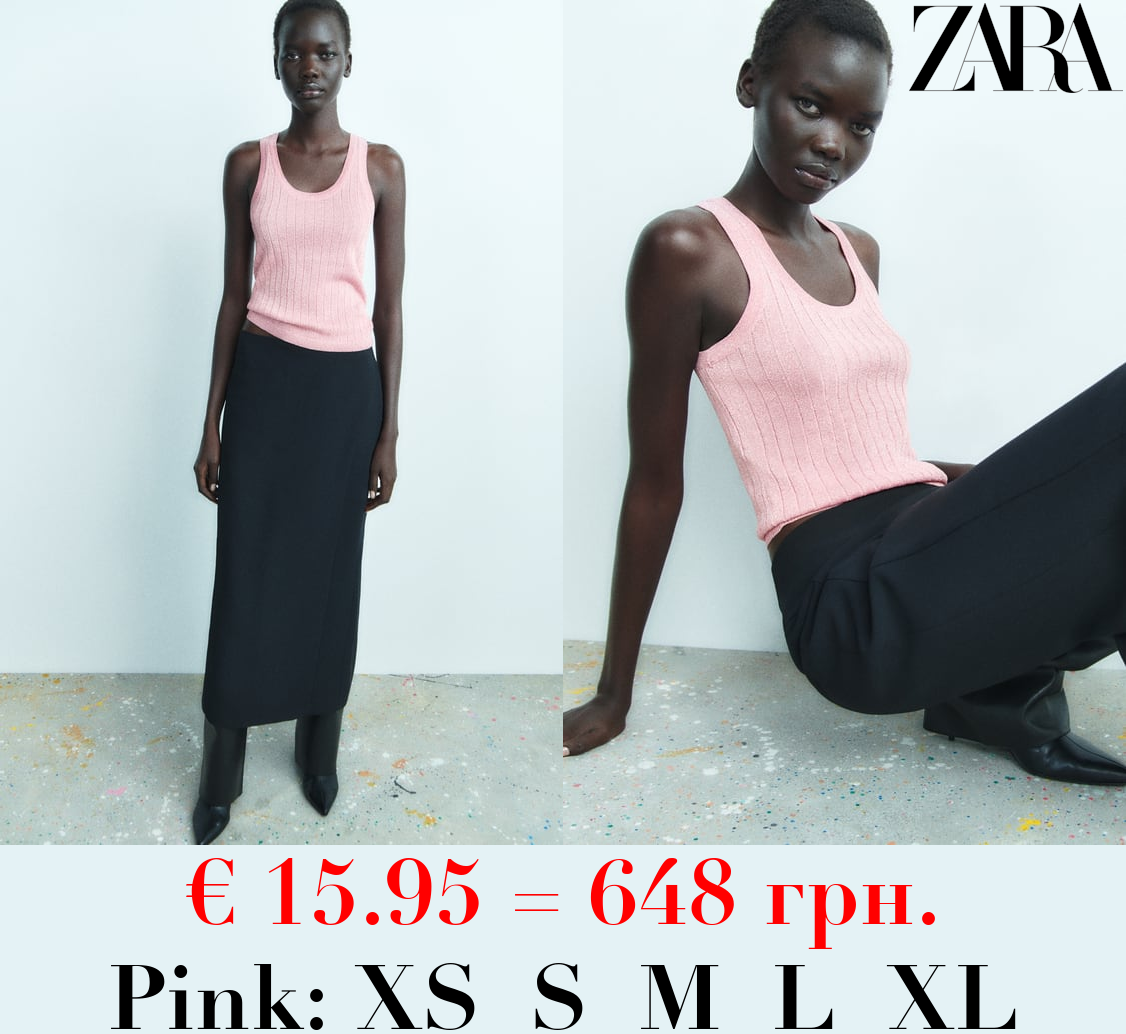 METALLIC THREAD KNIT TOP