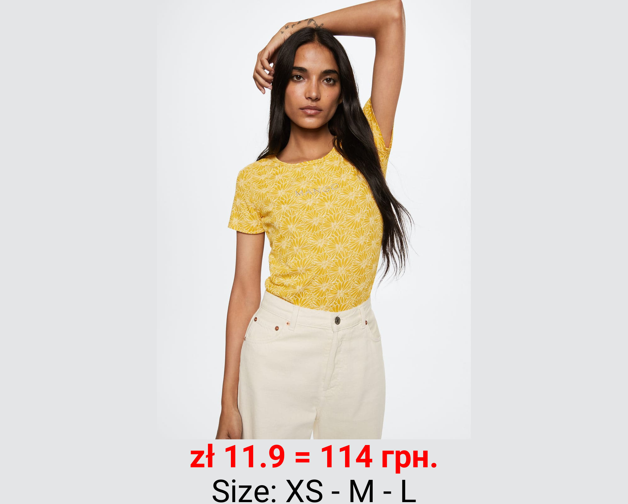 Camiseta estampada logo bordado