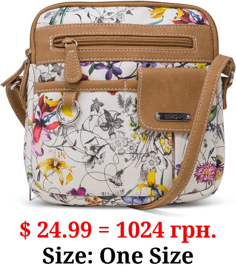 MultiSac Womens North South Mini Zip Around Crossbody Bag