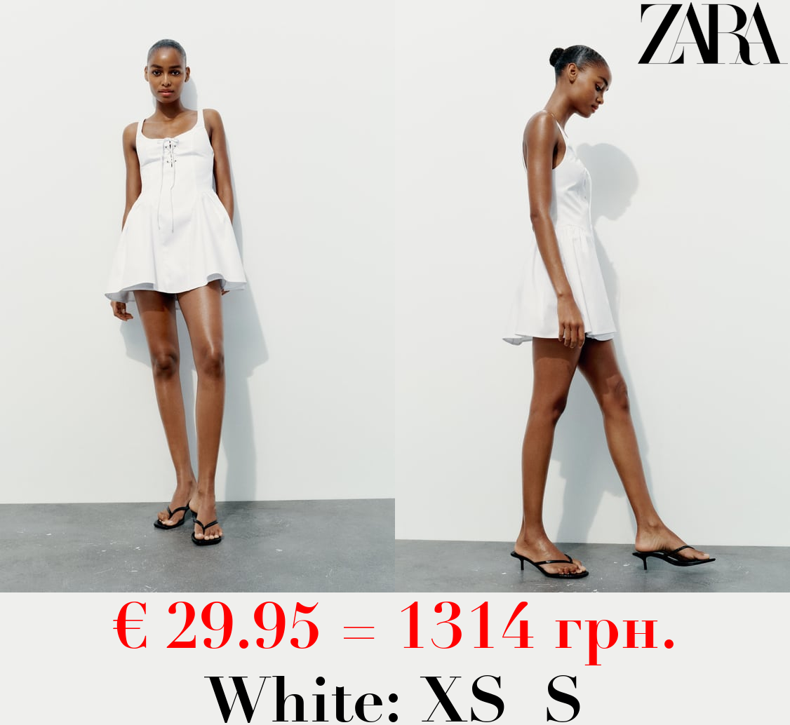 SHORT TRENCH DRESS WITH TIE