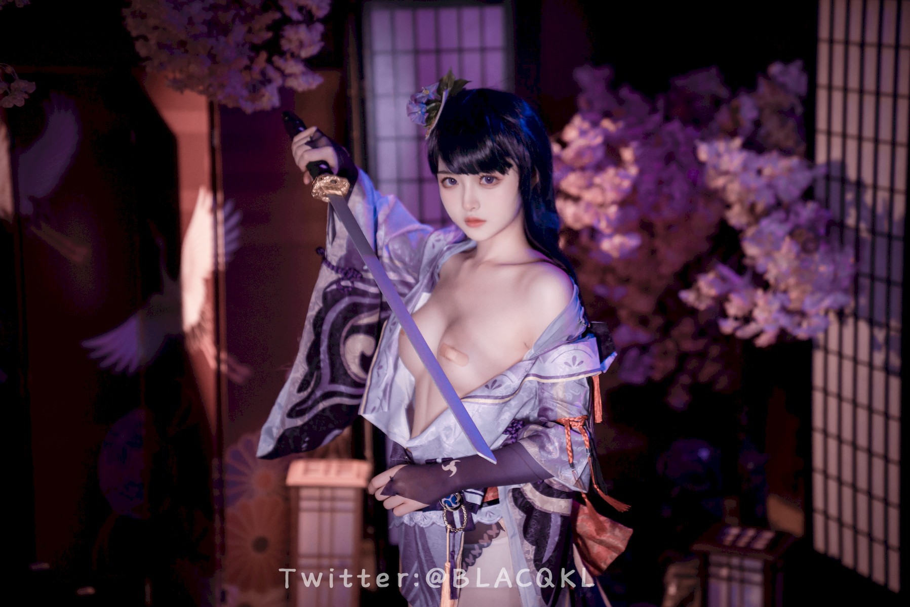 Cosplay 白莉愛吃巧克力 雷電將軍 37
