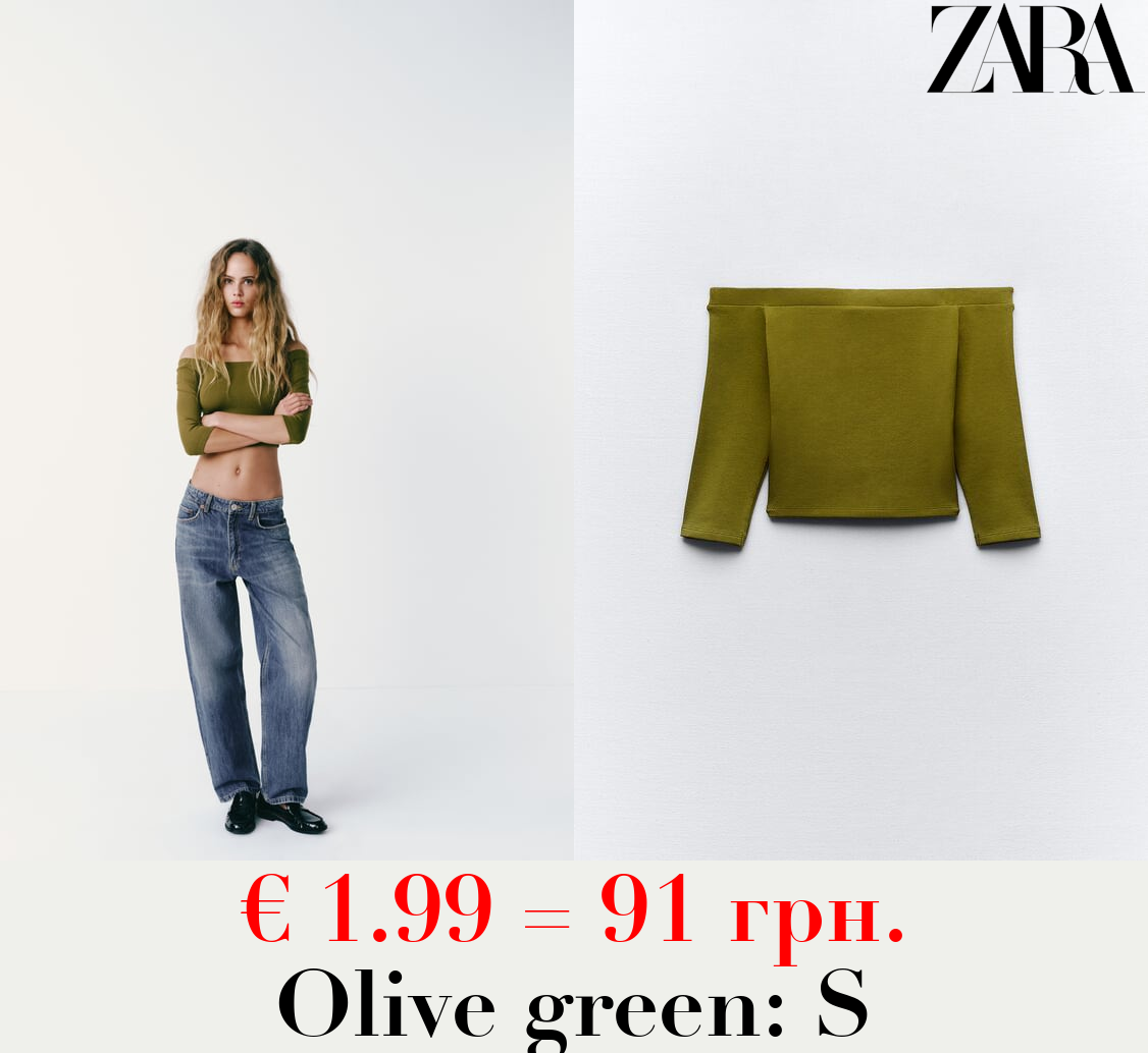 OFF-THE-SHOULDER CROP TOP