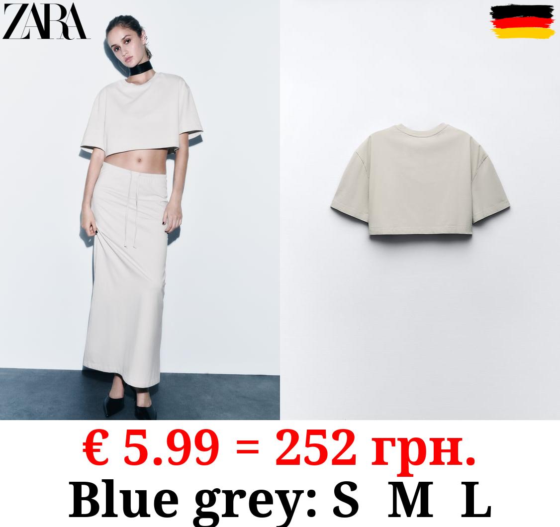 FADED-EFFECT CROP TOP