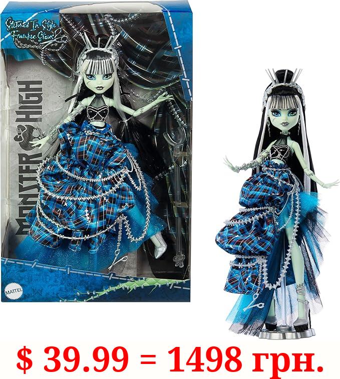 Monster High Frankie Stein Doll with Original Sculpt, Stitched in Style Collector Doll with Deconstructed Gown and Sewing-Inspired Accessories (Amazon Exclusive)
