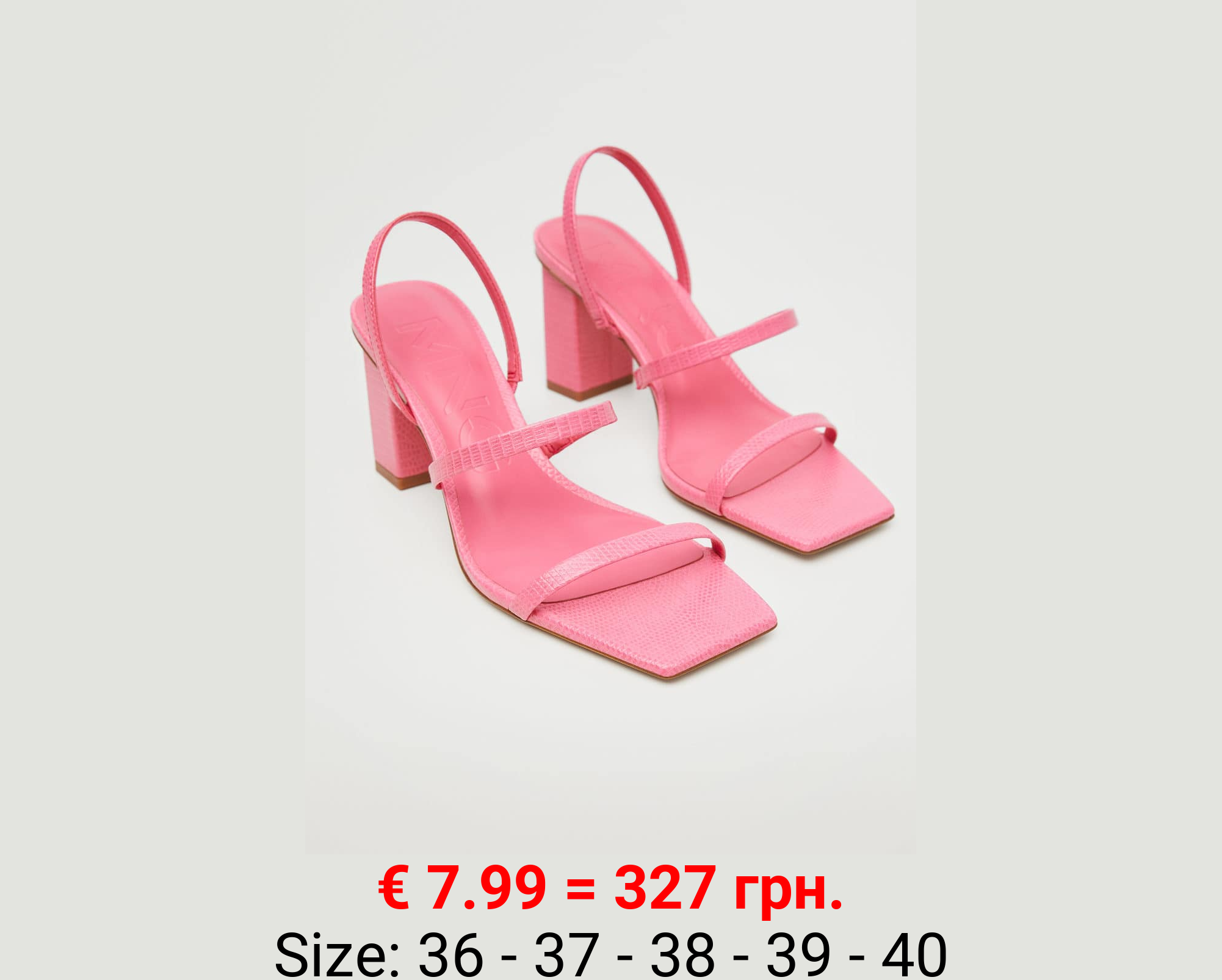 Sandalia tiras tacón