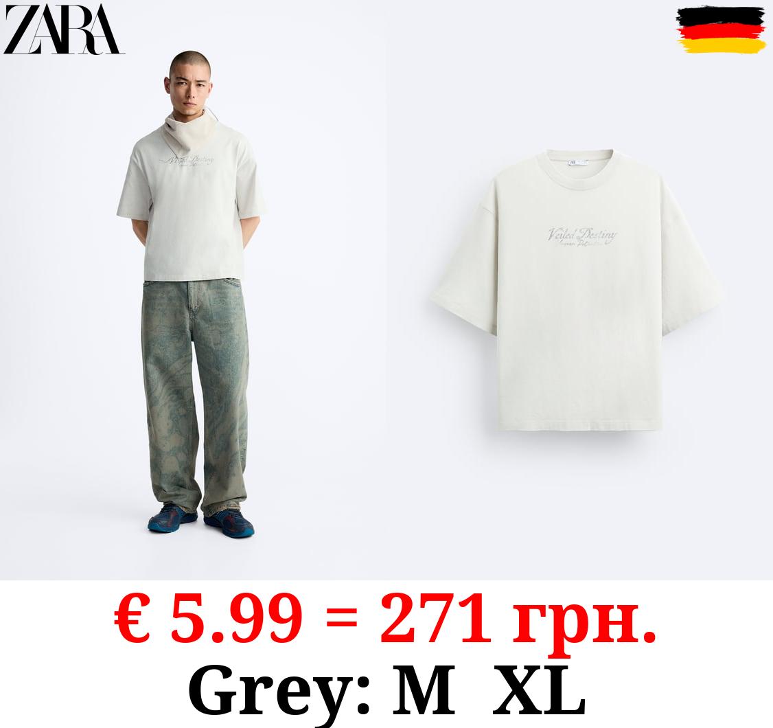 FADED TOP WITH SLOGAN