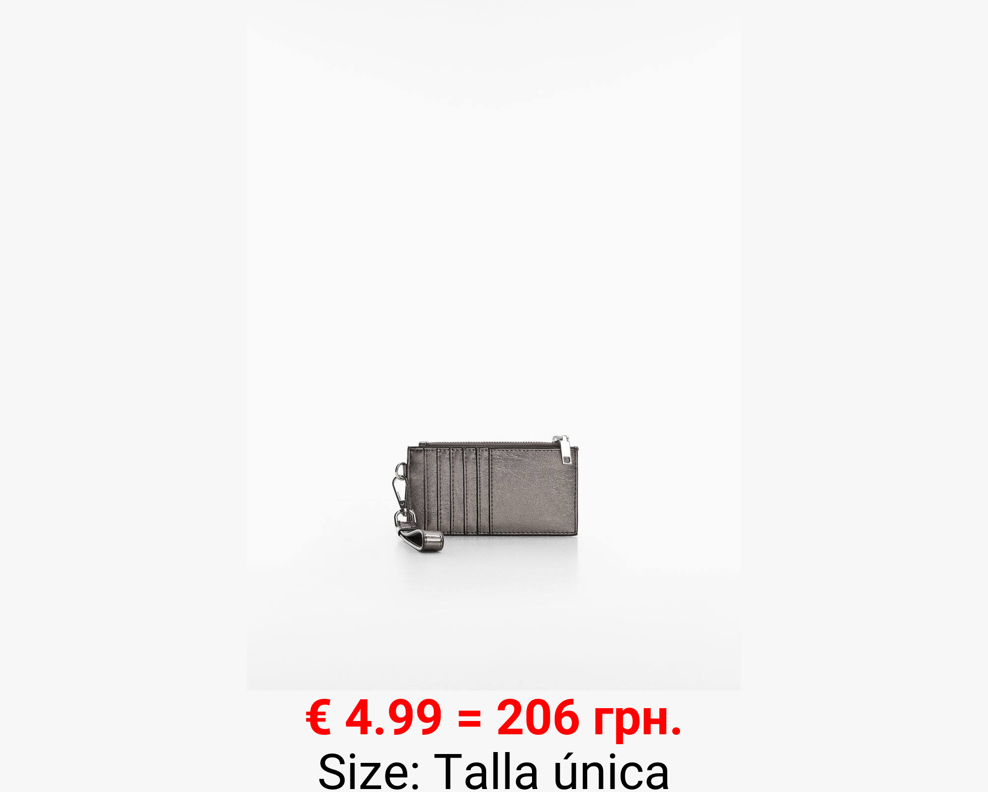 Tarjetero metalizado acolchado