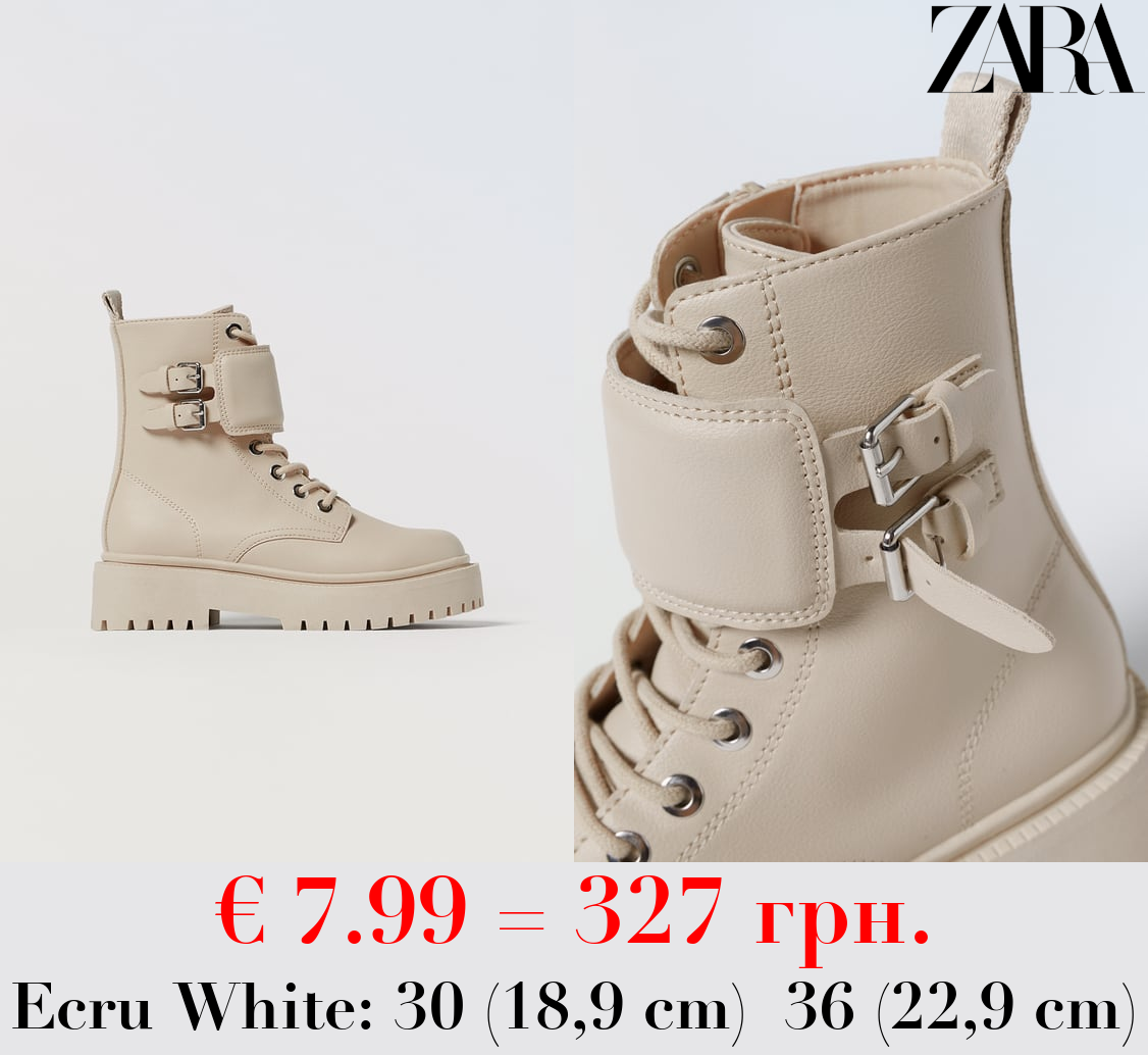 ANKLE BOOTS WITH QUILTED STRAP