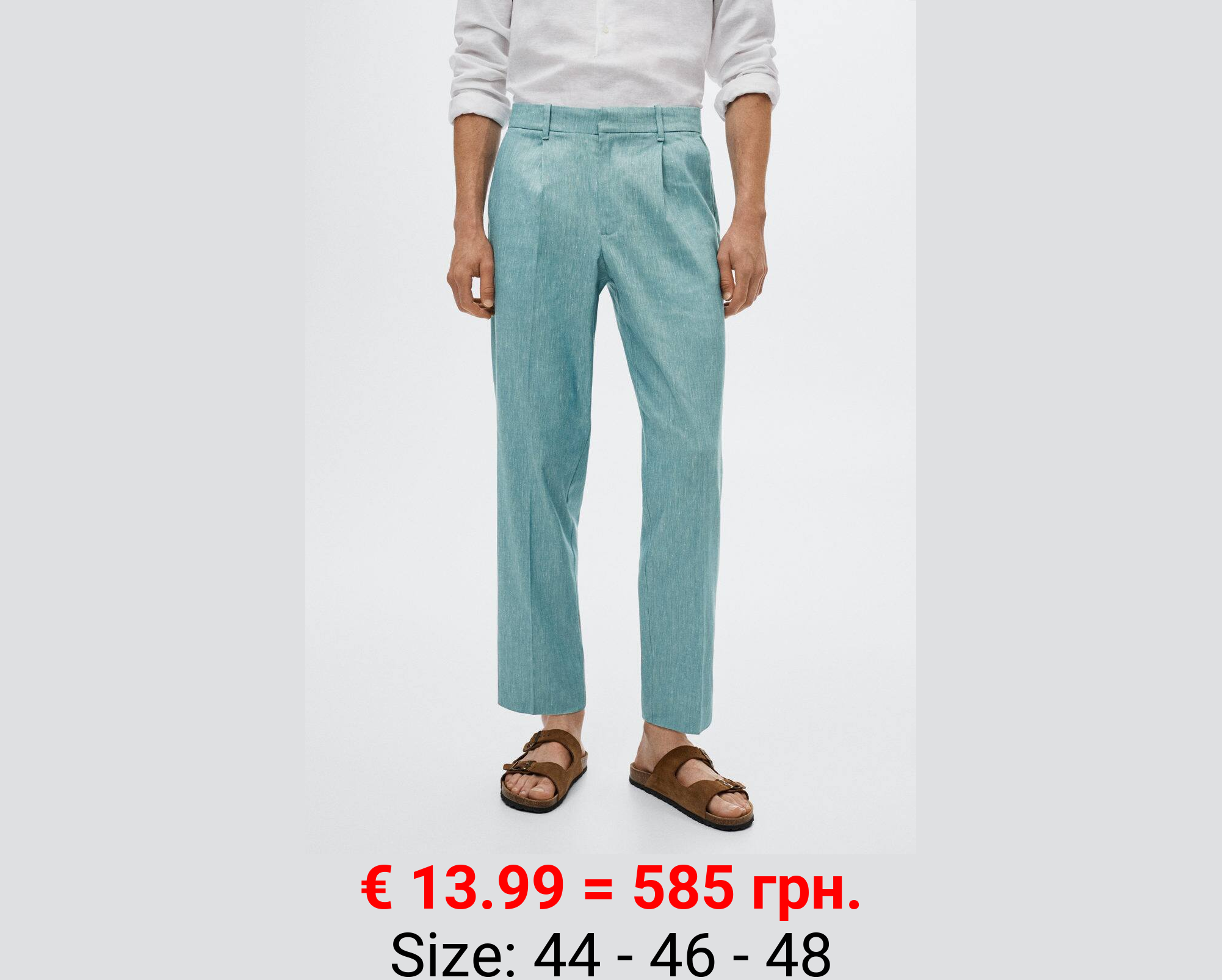 Pantalón pinzas lino