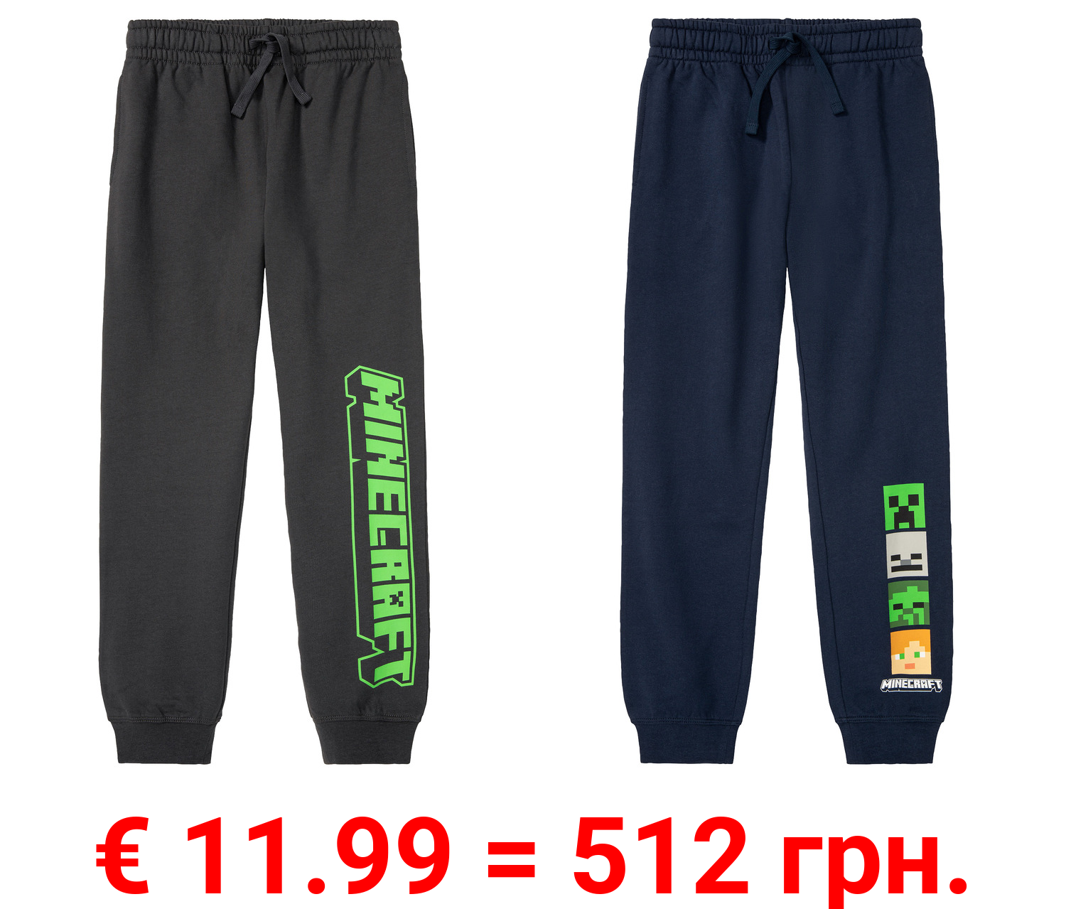 Minecraft Kinder Jogginghose aus reiner Baumwolle