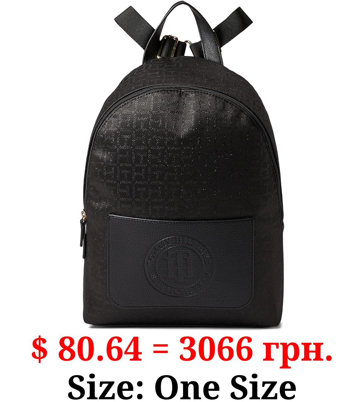 Tommy Hilfiger Millie II Medium Dome Backpack Black/Black Lurex One Size