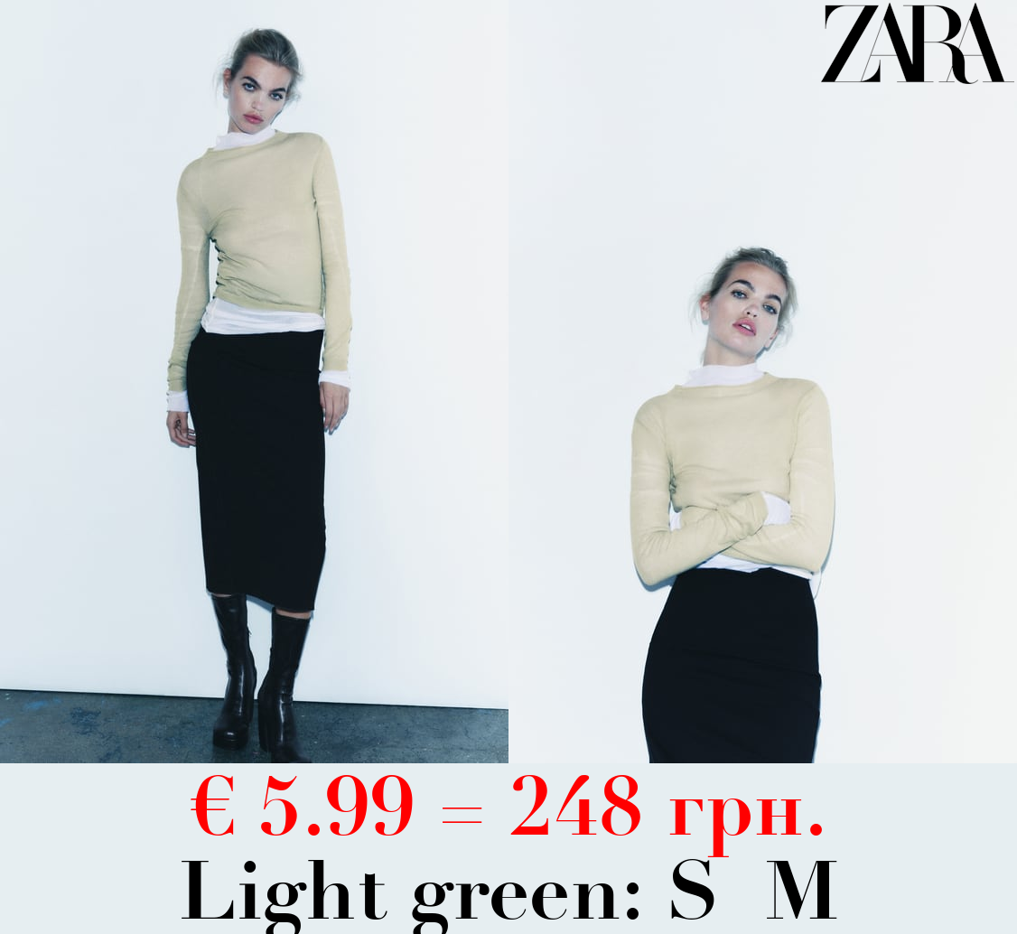 FINE KNIT MOCK NECK SWEATER