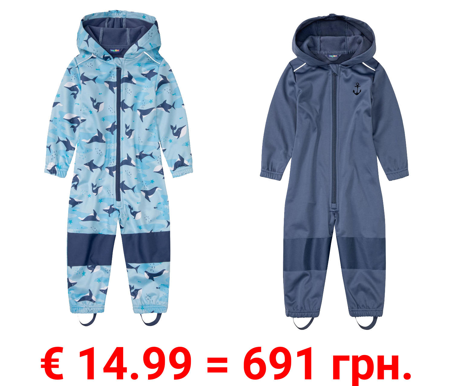 lupilu® Kleinkinder Matsch- und Buddel-Overall mit hohem Wärmerückhalt