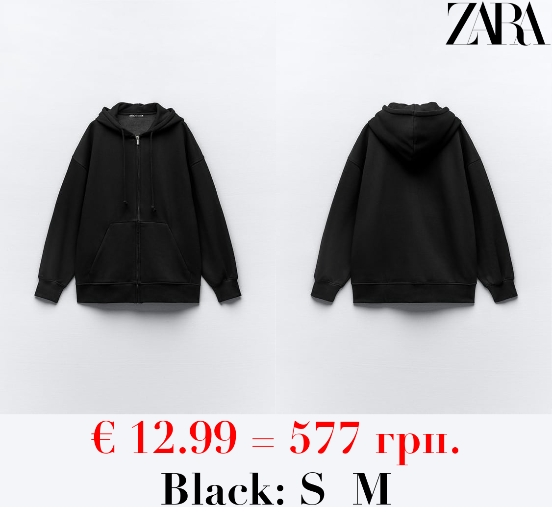 PLUSH JERSEY SWEATSHIRT WITH HOOD