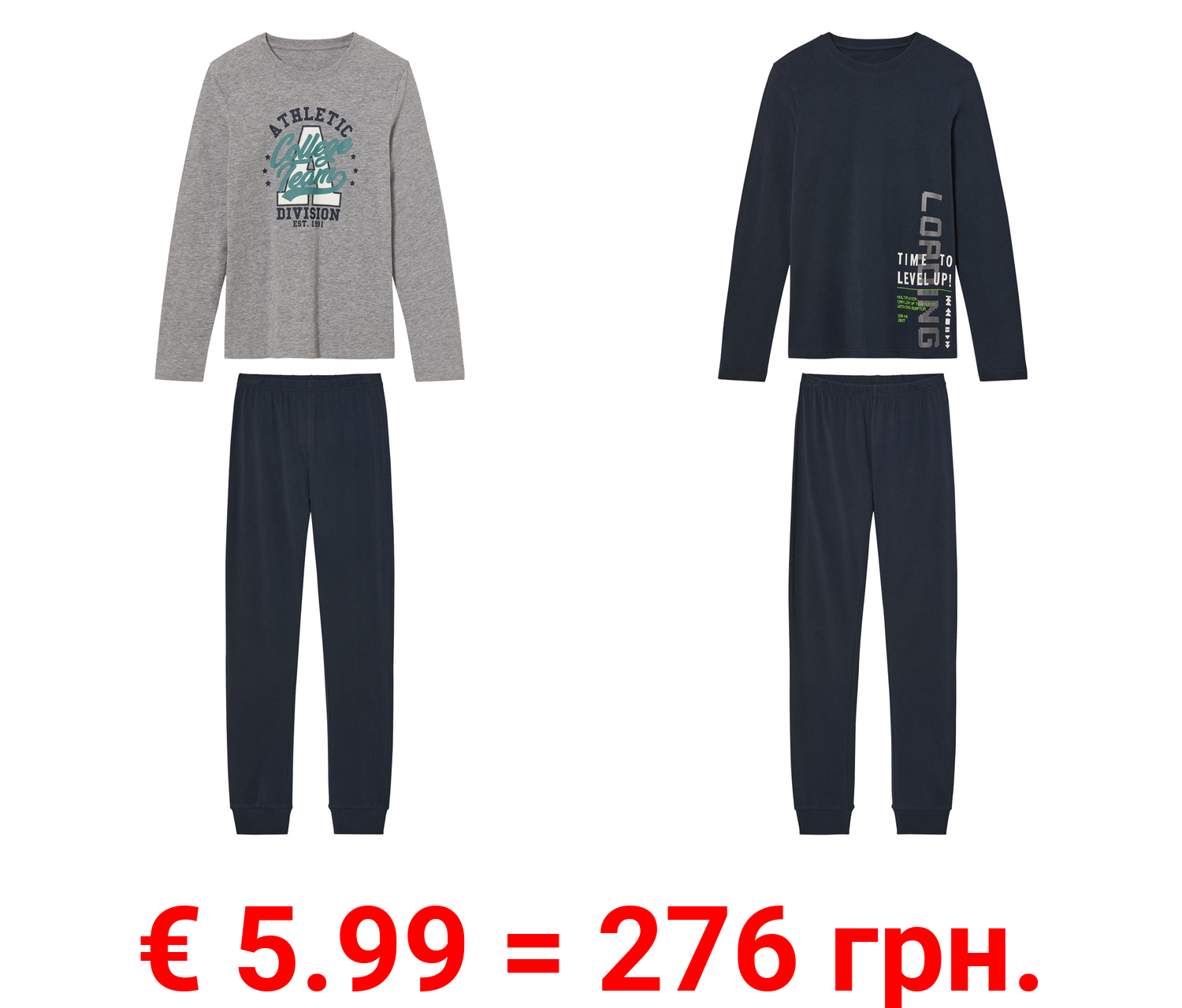 pepperts!® Kinder Pyjama mit Textildruck